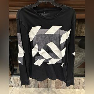 American Eagle outfitters, medium long sleeve black T-shirt.